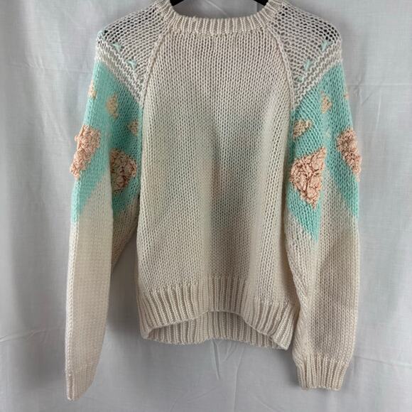 Forindi vintage women’s chunky knit acrylic pullover sweater sz Large - Picture 2 of 6